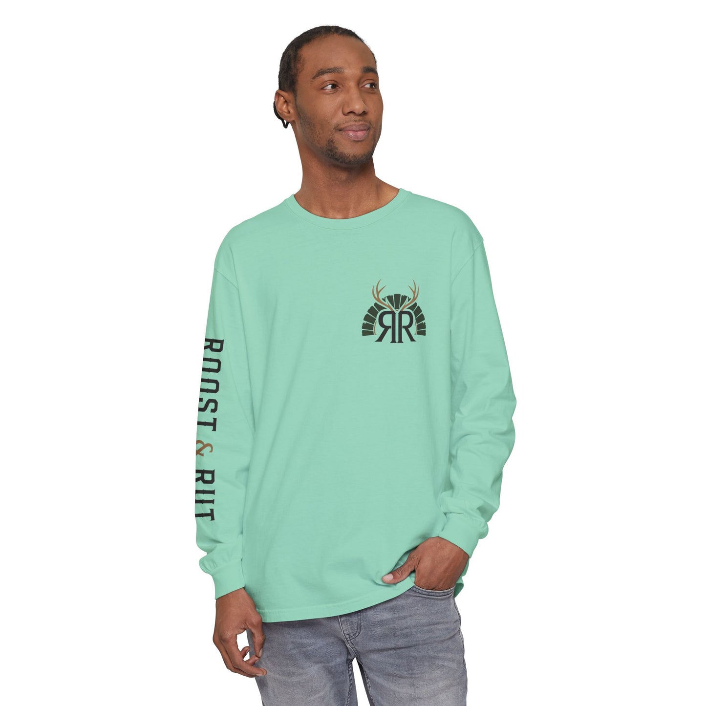 Roost & Rut Outfitters Deer Badge Long Sleeve T‑Shirt