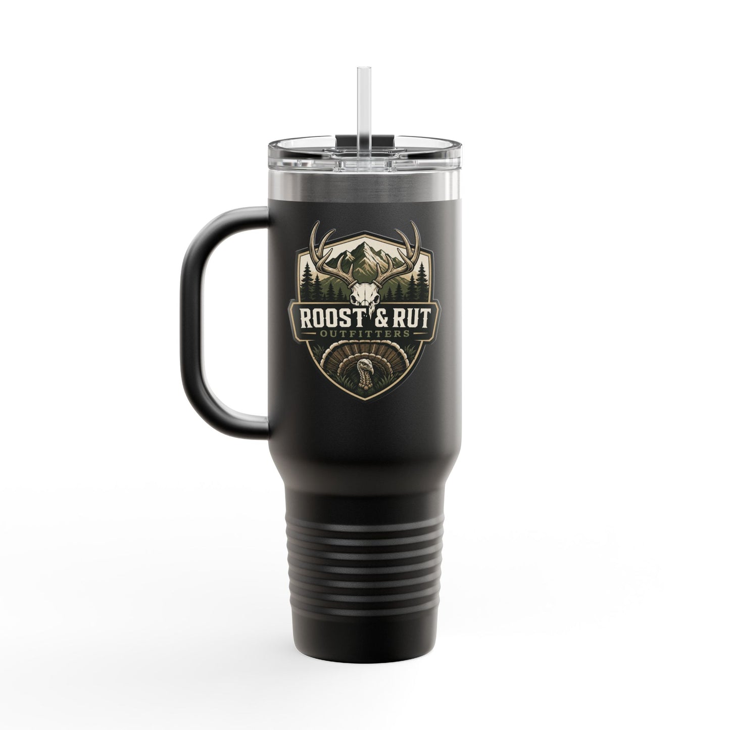 Roost & Rut 40oz Insulated Travel Mug — Outdoor Hunting Camp Tumbler