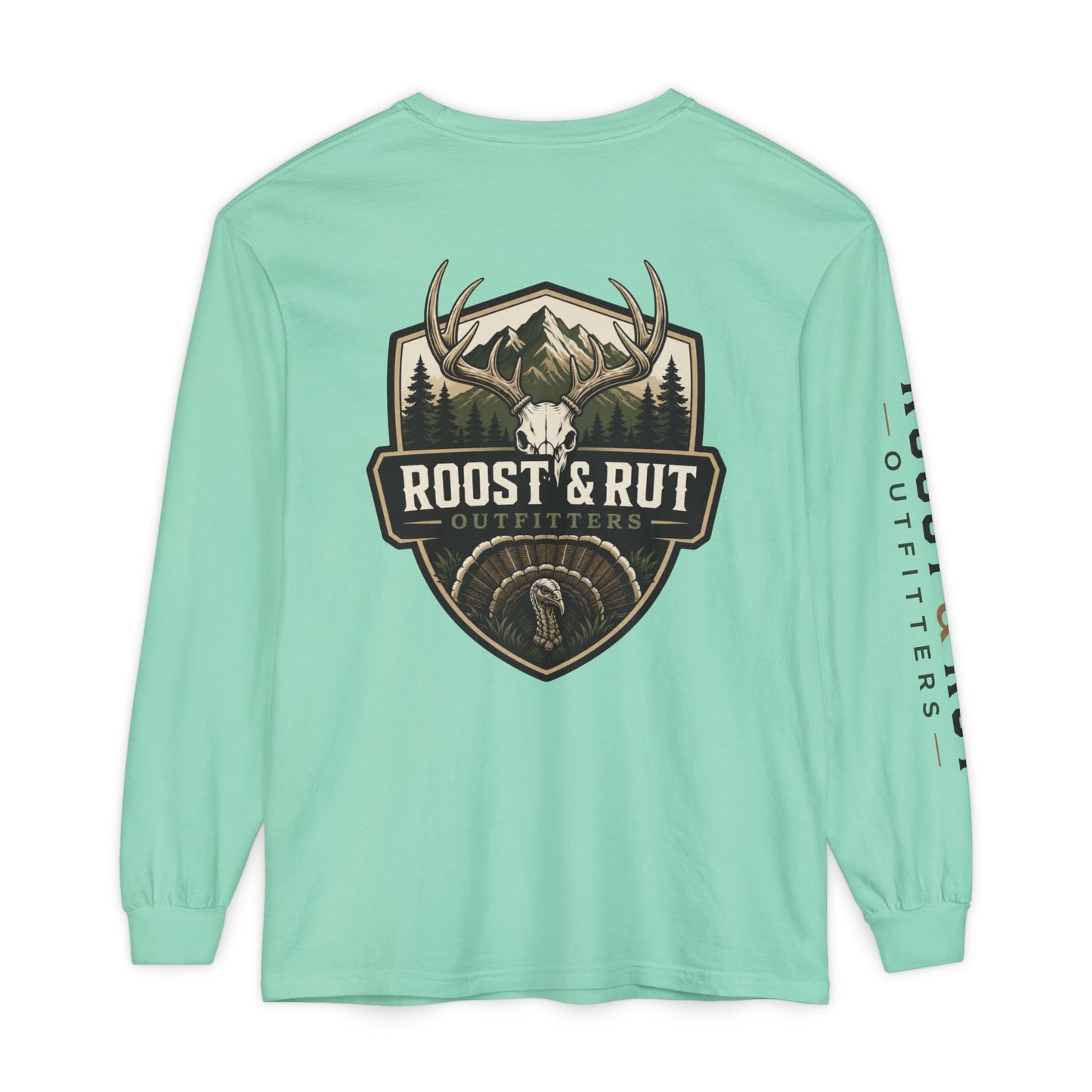 Roost & Rut Outfitters Deer Badge Long Sleeve T‑Shirt