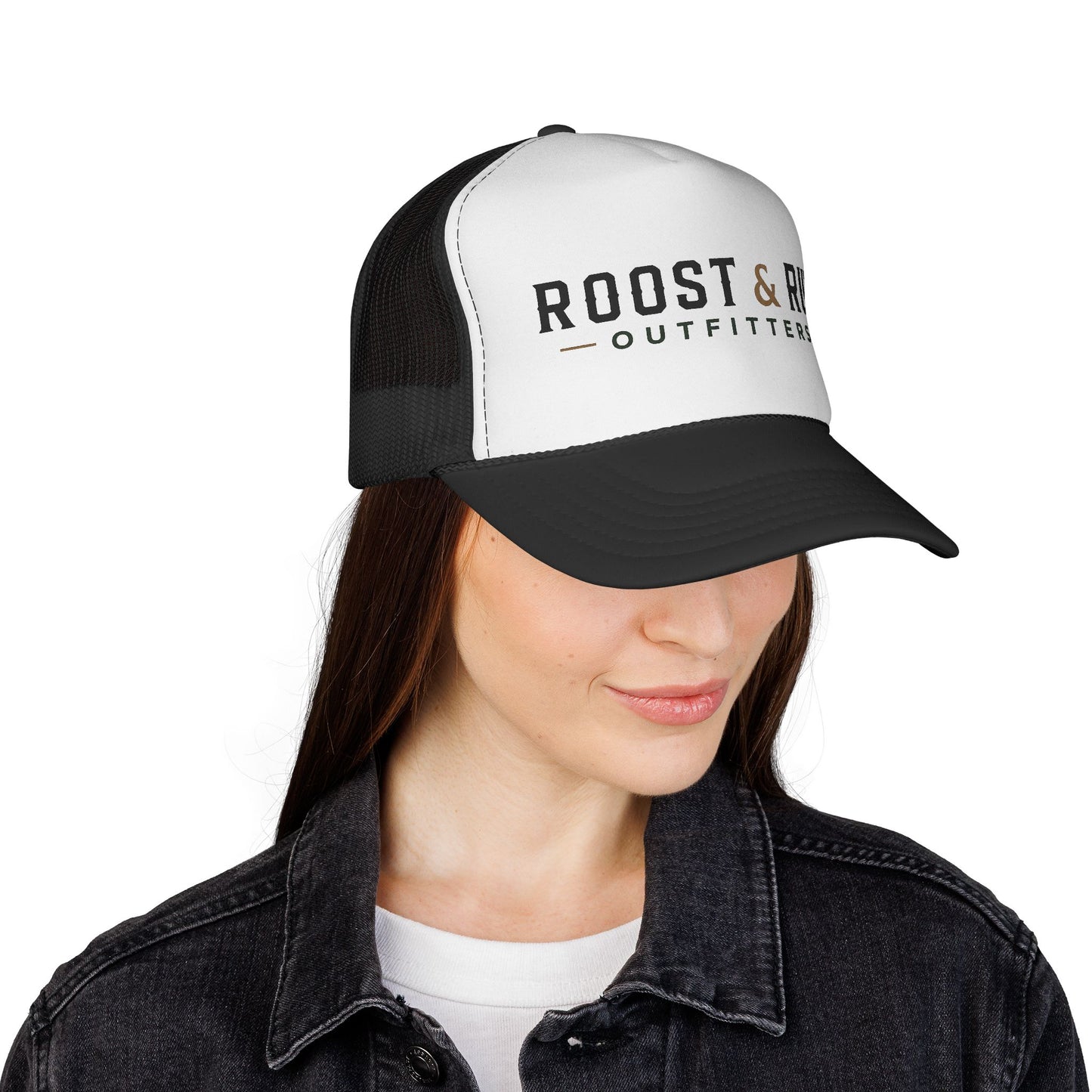 Roost & Rut Outfitters Trucker Cap — Vintage Outdoor Logo Hat