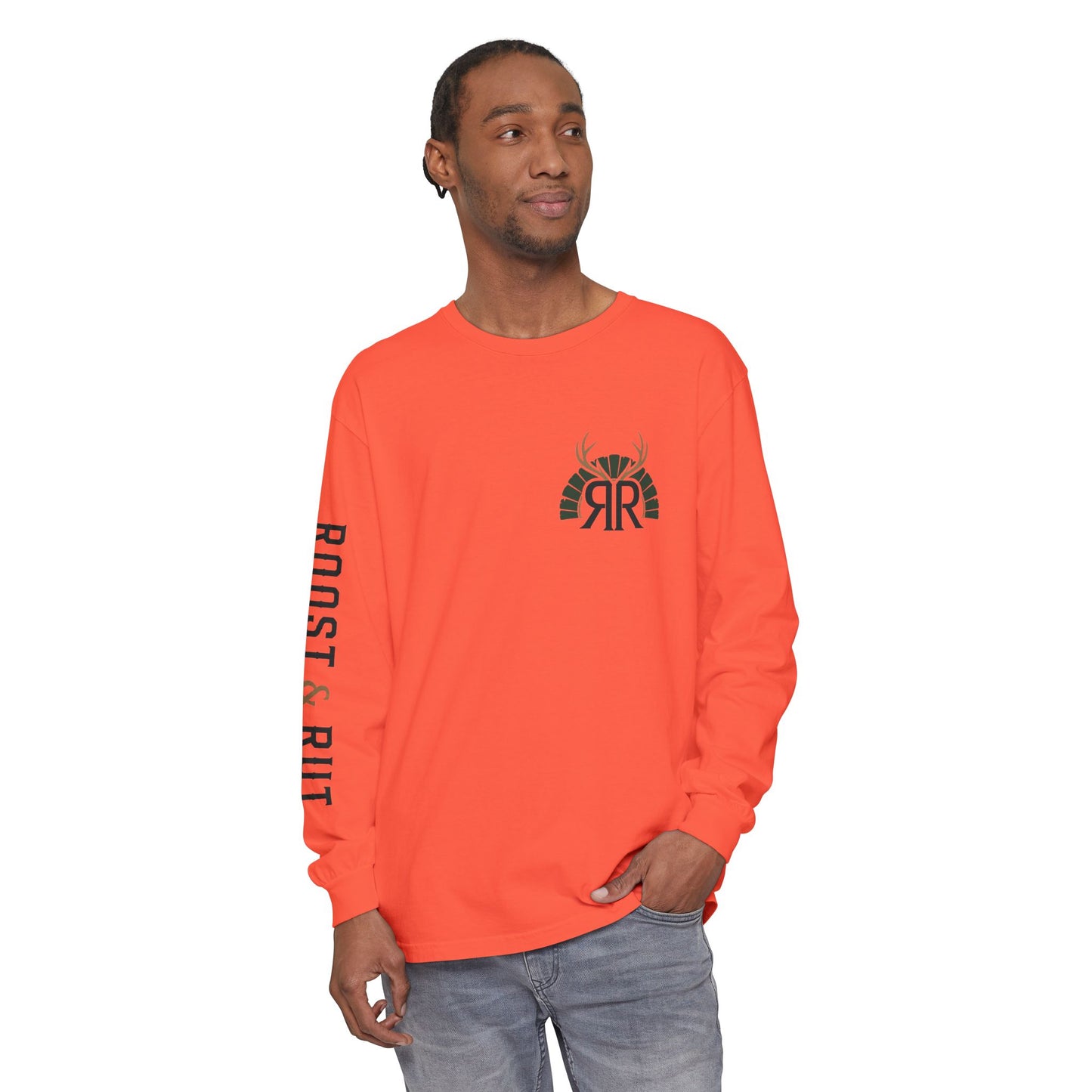Roost & Rut Outfitters Deer Badge Long Sleeve T‑Shirt