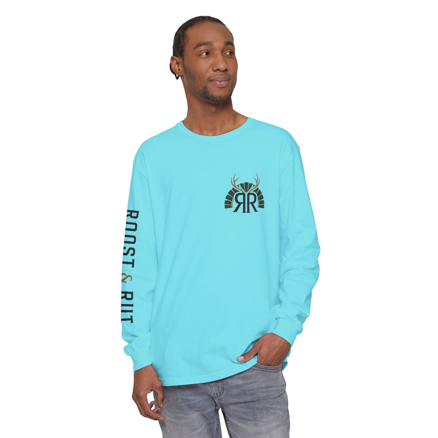 Roost & Rut Outfitters Deer Badge Long Sleeve T‑Shirt