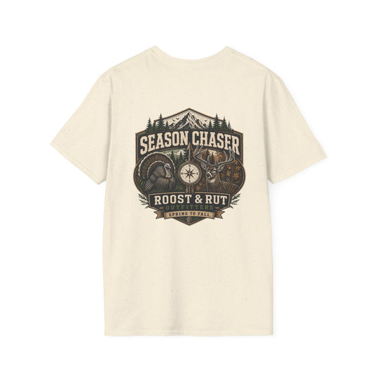 Deer Antler Monogram T‑Shirt — Rustic 'RR' Logo Chest Tee
