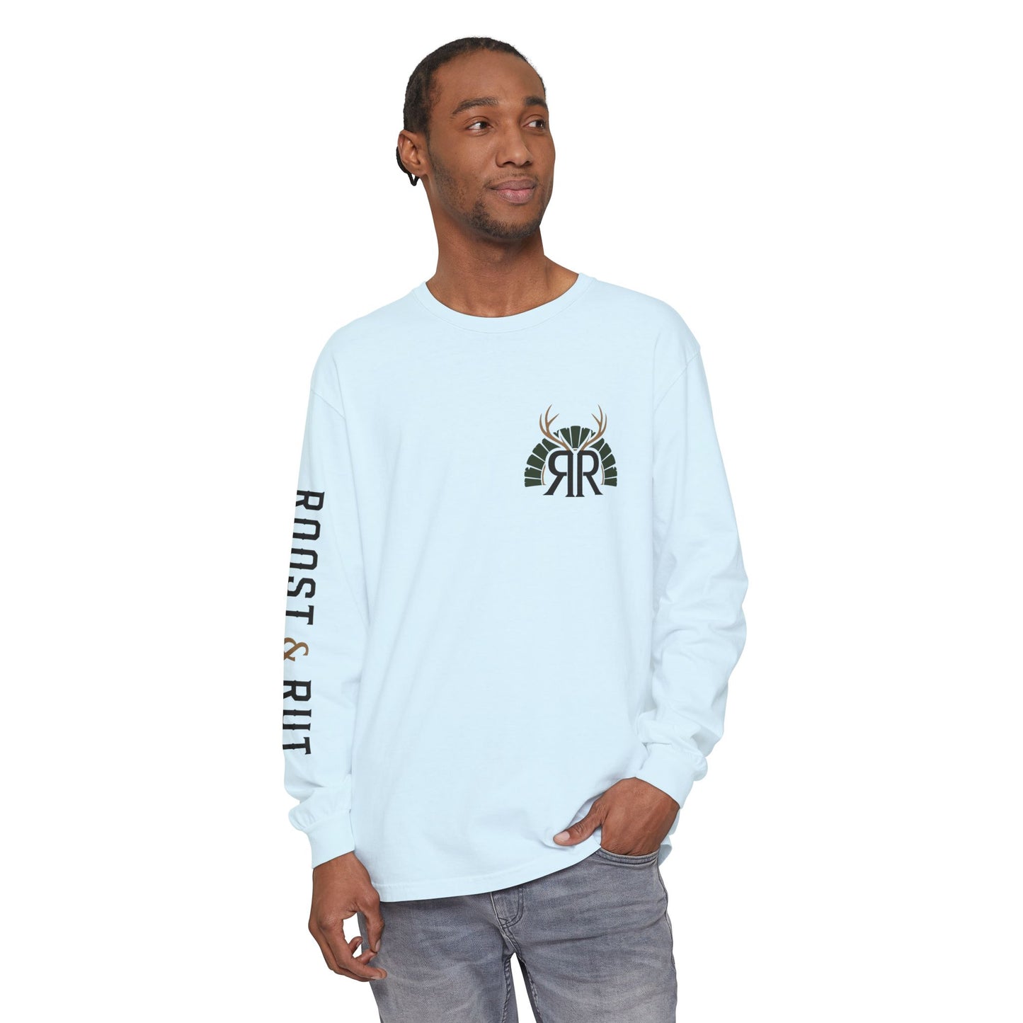 Roost & Rut Outfitters Deer Badge Long Sleeve T‑Shirt