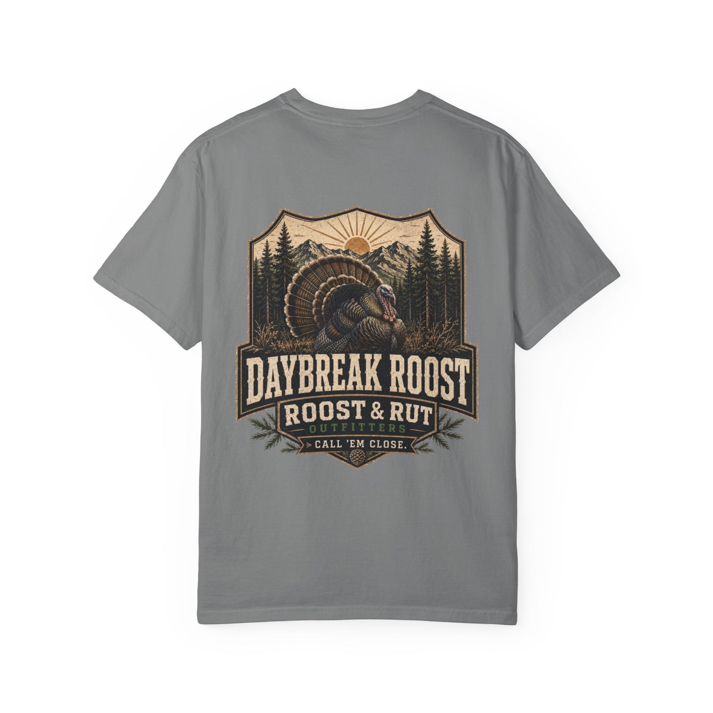 Daybreak Roost Turkey T-Shirt — 'Daybreak Roost' Vintage Turkey Hunting Tee