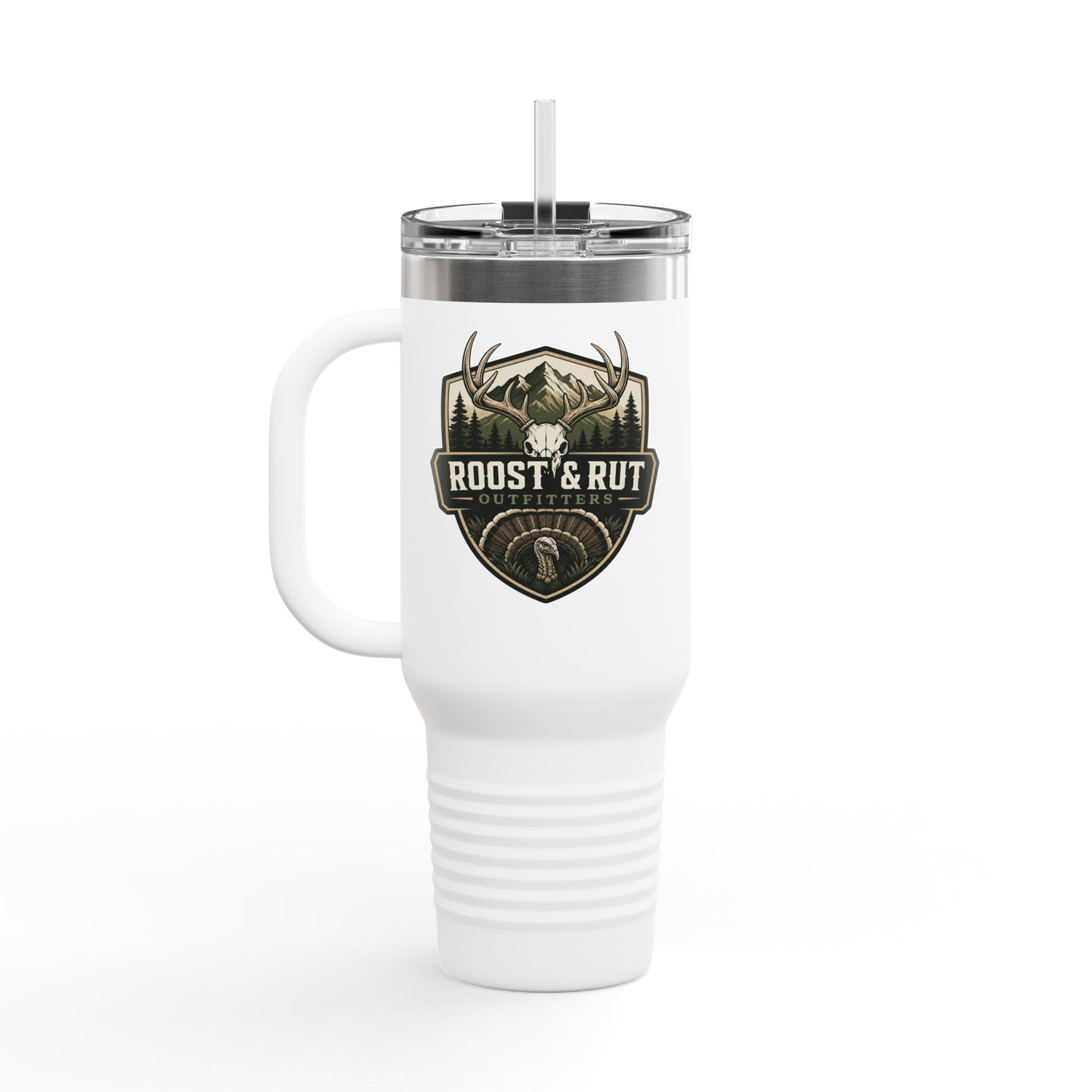 Roost & Rut 40oz Insulated Travel Mug — Outdoor Hunting Camp Tumbler