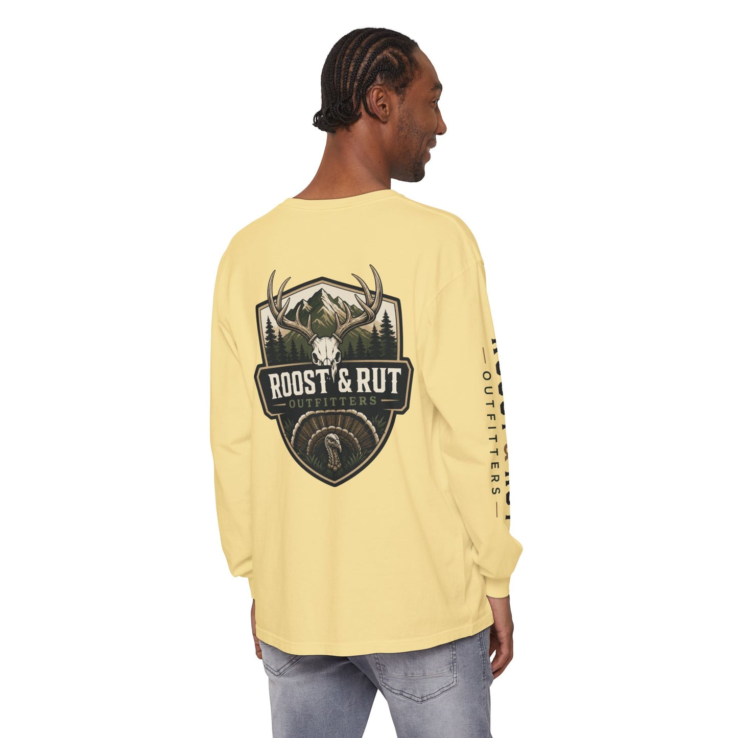 Roost & Rut Outfitters Deer Badge Long Sleeve T‑Shirt
