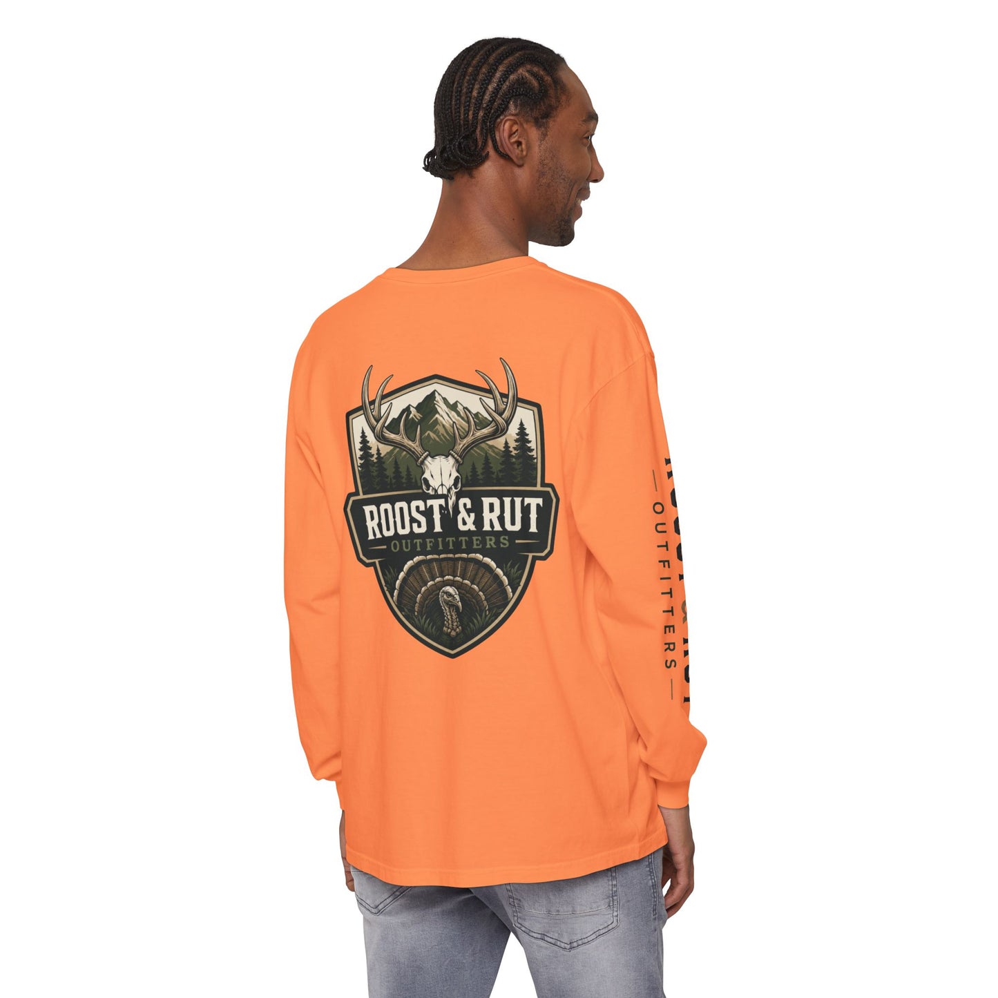 Roost & Rut Outfitters Deer Badge Long Sleeve T‑Shirt