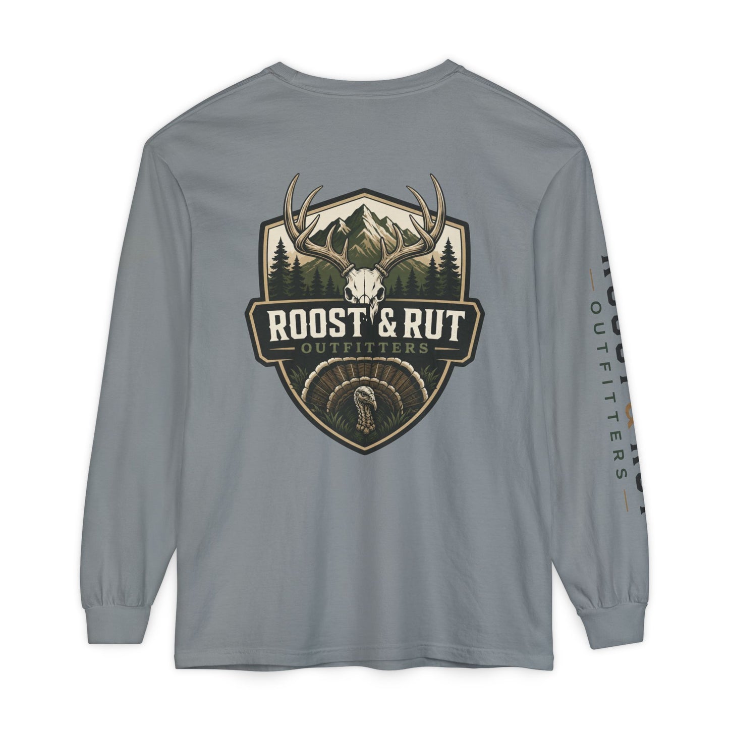 Roost & Rut Outfitters Deer Badge Long Sleeve T‑Shirt