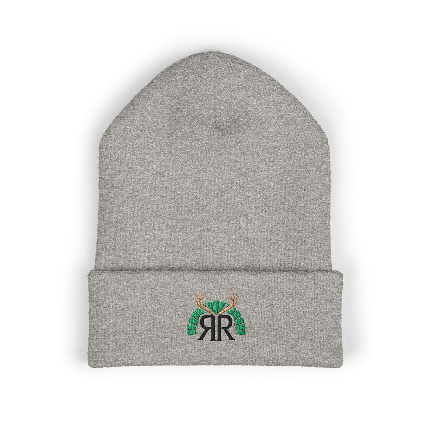 Embroidered Deer Antler Logo Cuffed Beanie
