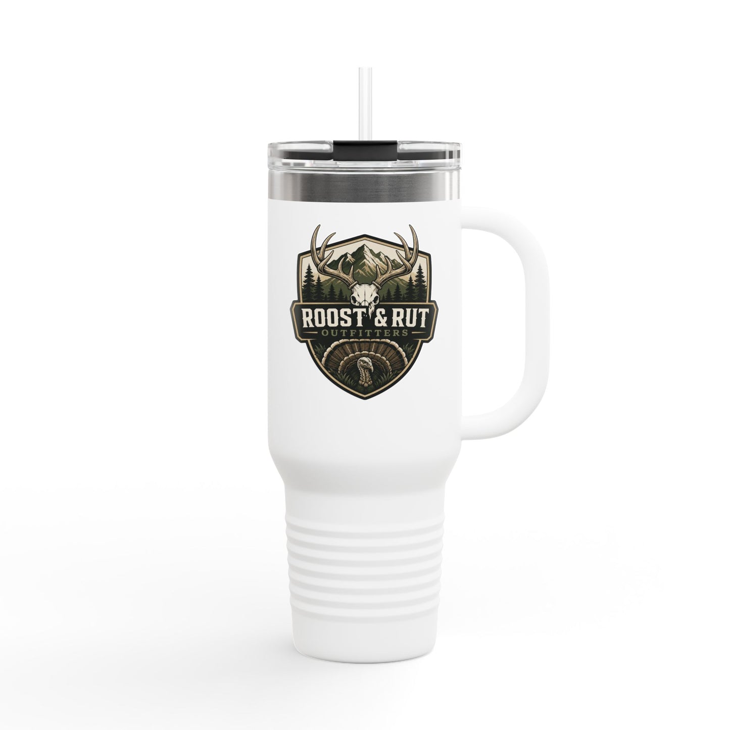 Roost & Rut 40oz Insulated Travel Mug — Outdoor Hunting Camp Tumbler