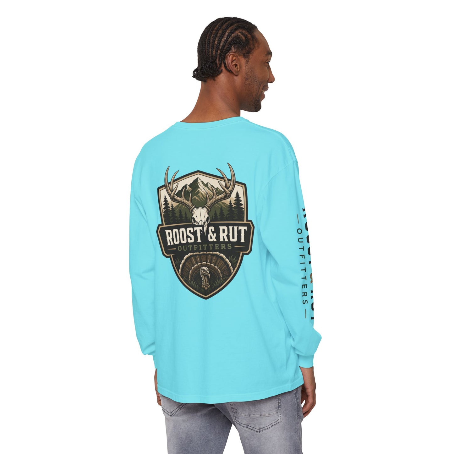 Roost & Rut Outfitters Deer Badge Long Sleeve T‑Shirt