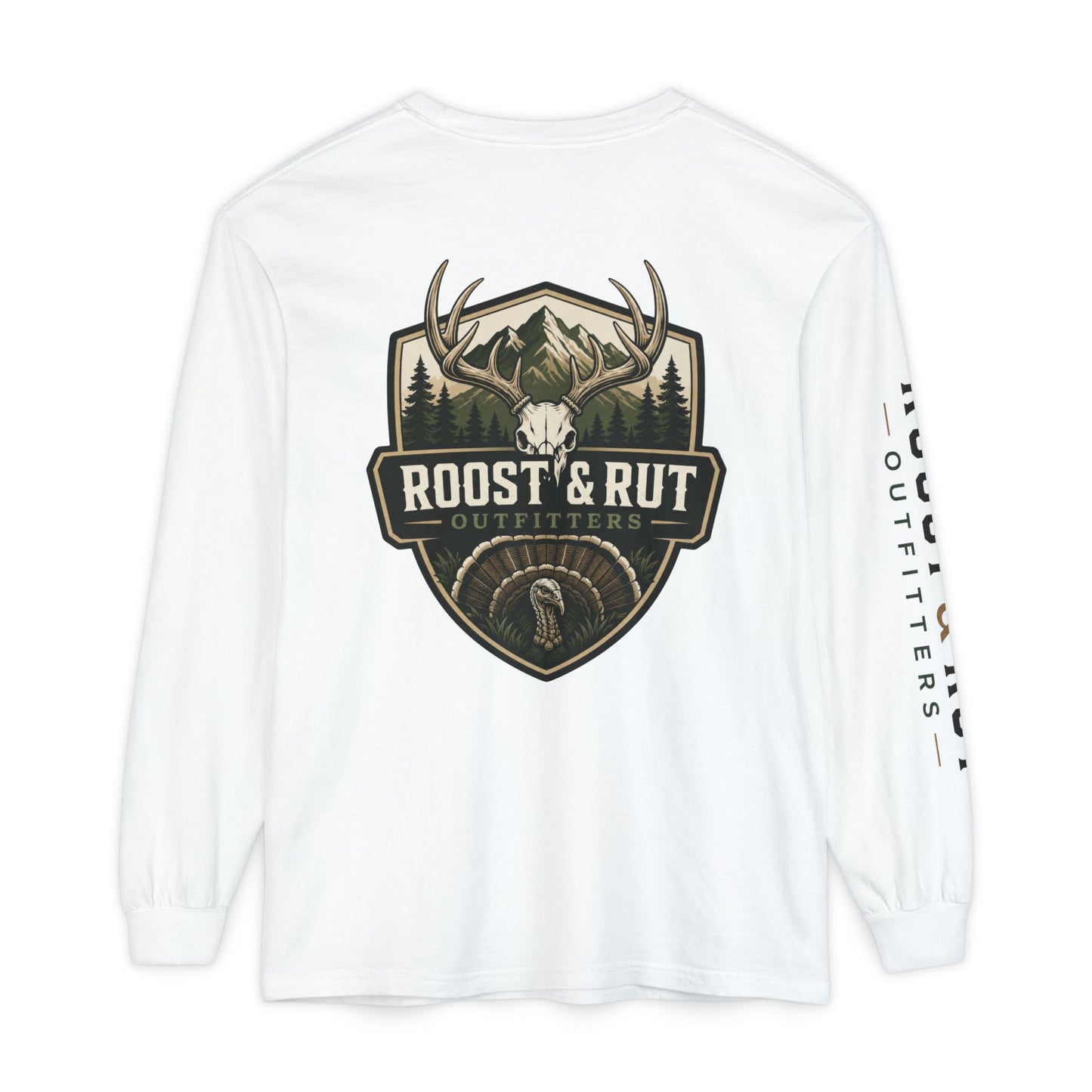 Roost & Rut Outfitters Deer Badge Long Sleeve T‑Shirt