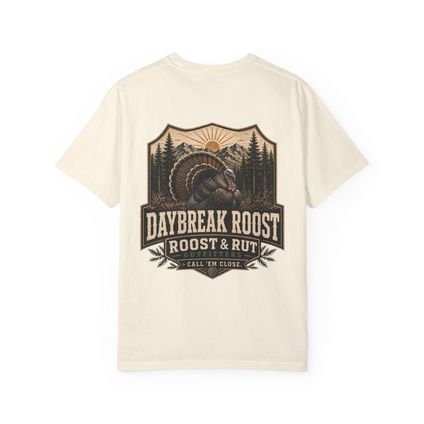 Daybreak Roost Turkey T-Shirt — 'Daybreak Roost' Vintage Turkey Hunting Tee