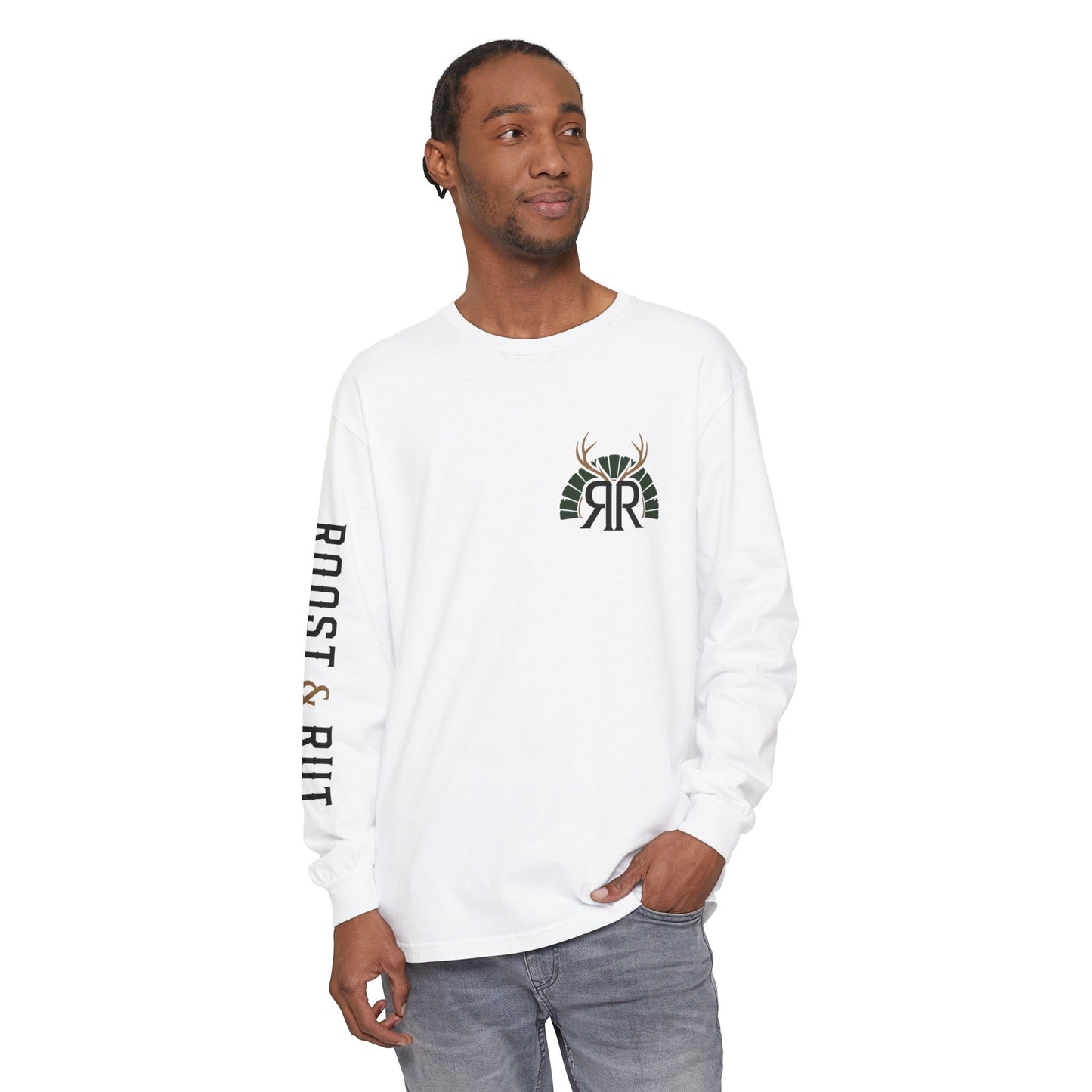 Roost & Rut Outfitters Deer Badge Long Sleeve T‑Shirt