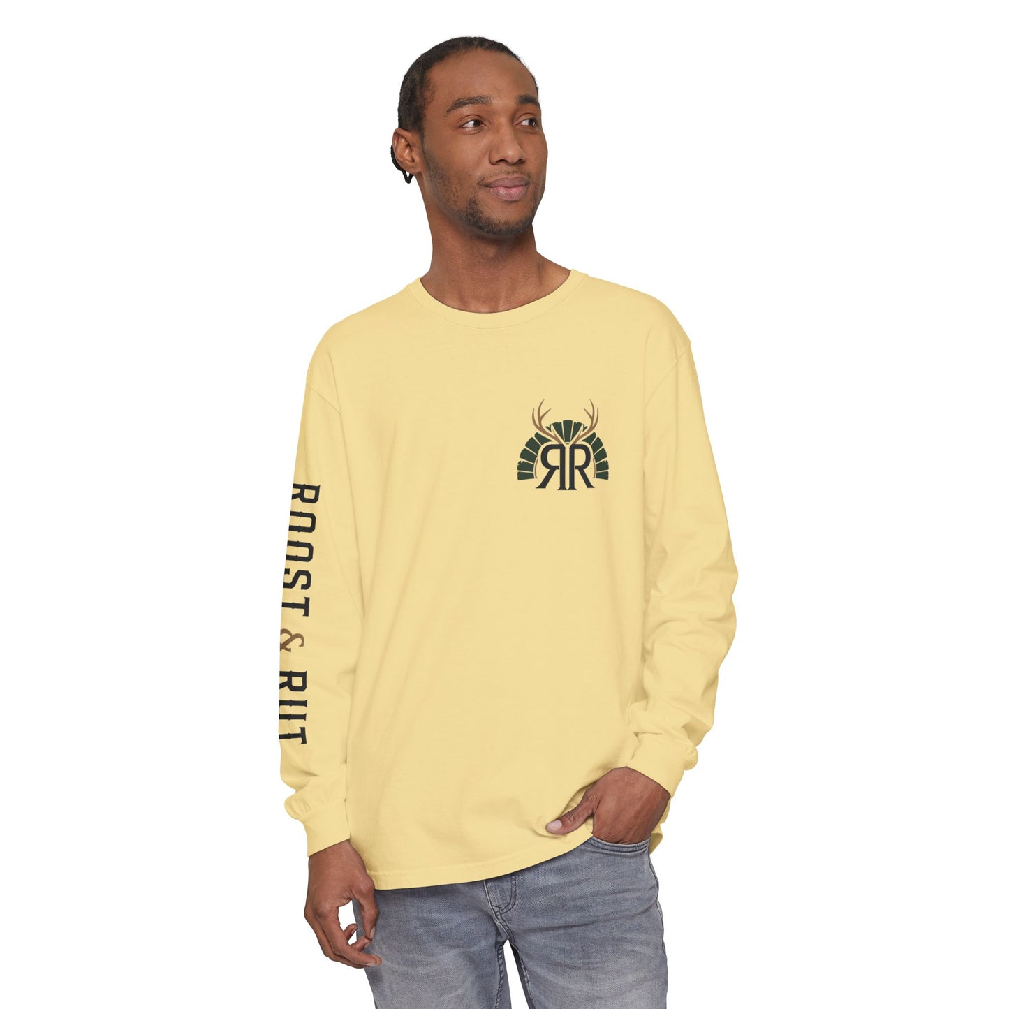 Roost & Rut Outfitters Deer Badge Long Sleeve T‑Shirt