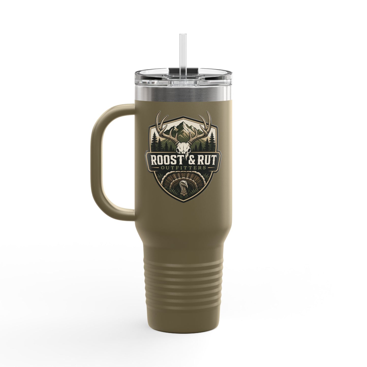 Roost & Rut 40oz Insulated Travel Mug — Outdoor Hunting Camp Tumbler