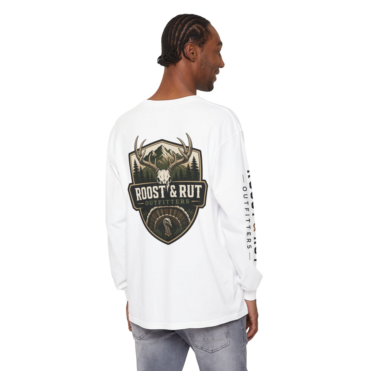 Roost & Rut Outfitters Deer Badge Long Sleeve T‑Shirt