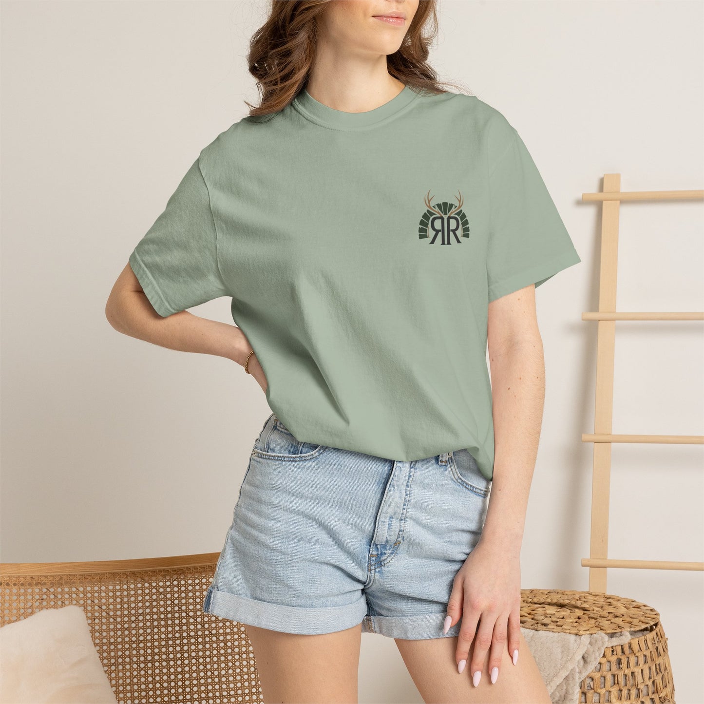 Sunrise RR Logo T-Shirt — Minimal Retro Emblem Tee