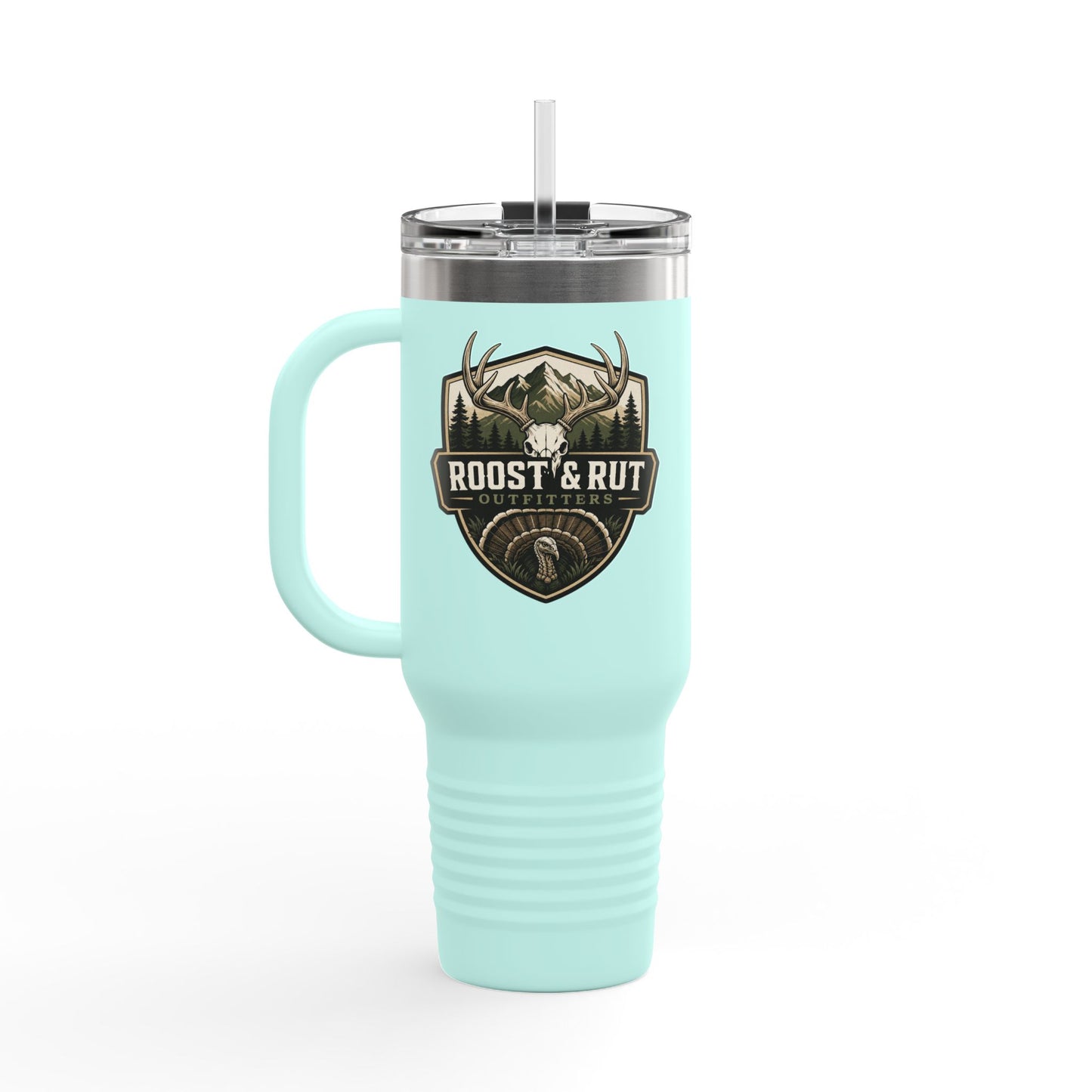 Roost & Rut 40oz Insulated Travel Mug — Outdoor Hunting Camp Tumbler