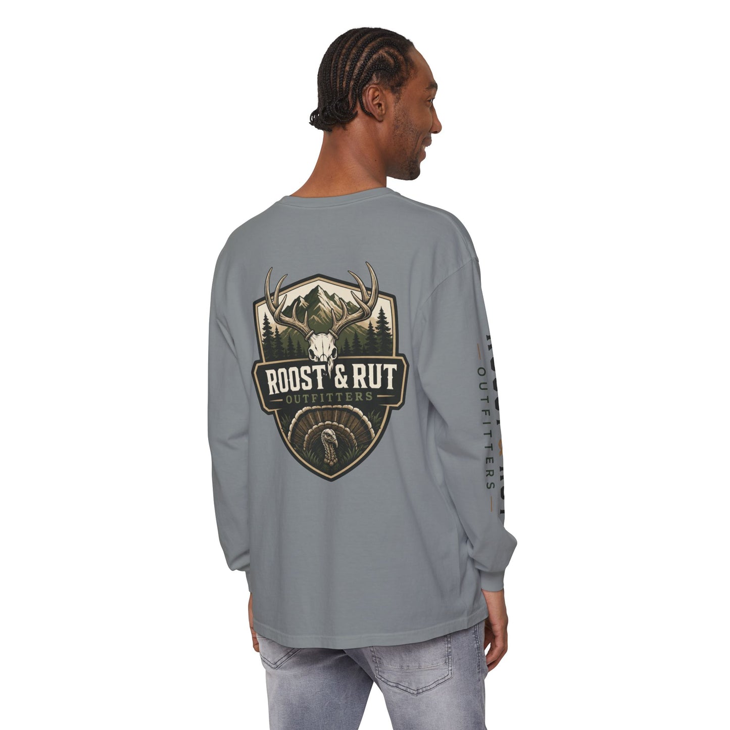 Roost & Rut Outfitters Deer Badge Long Sleeve T‑Shirt
