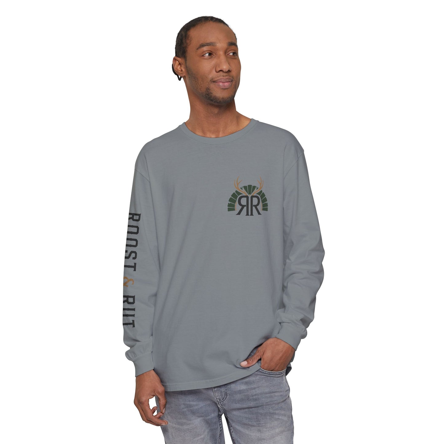 Roost & Rut Outfitters Deer Badge Long Sleeve T‑Shirt