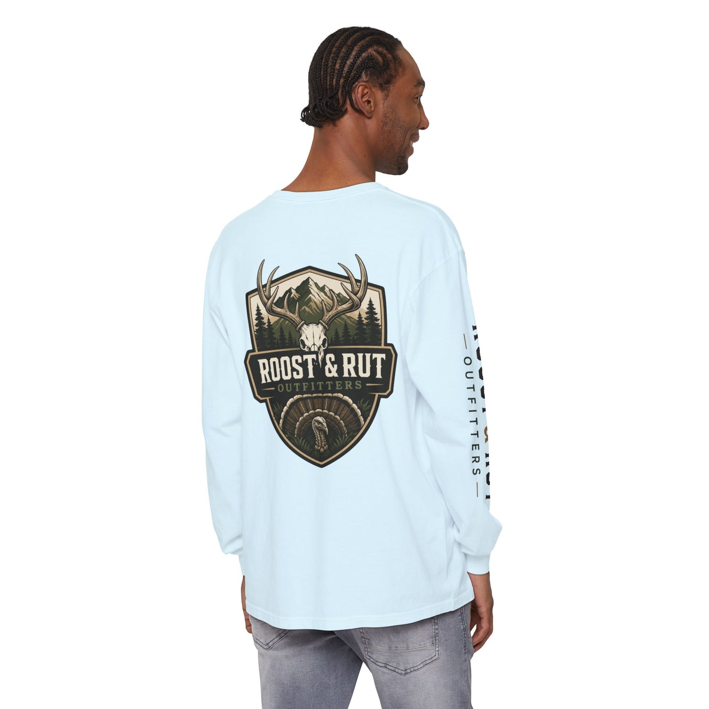 Roost & Rut Outfitters Deer Badge Long Sleeve T‑Shirt