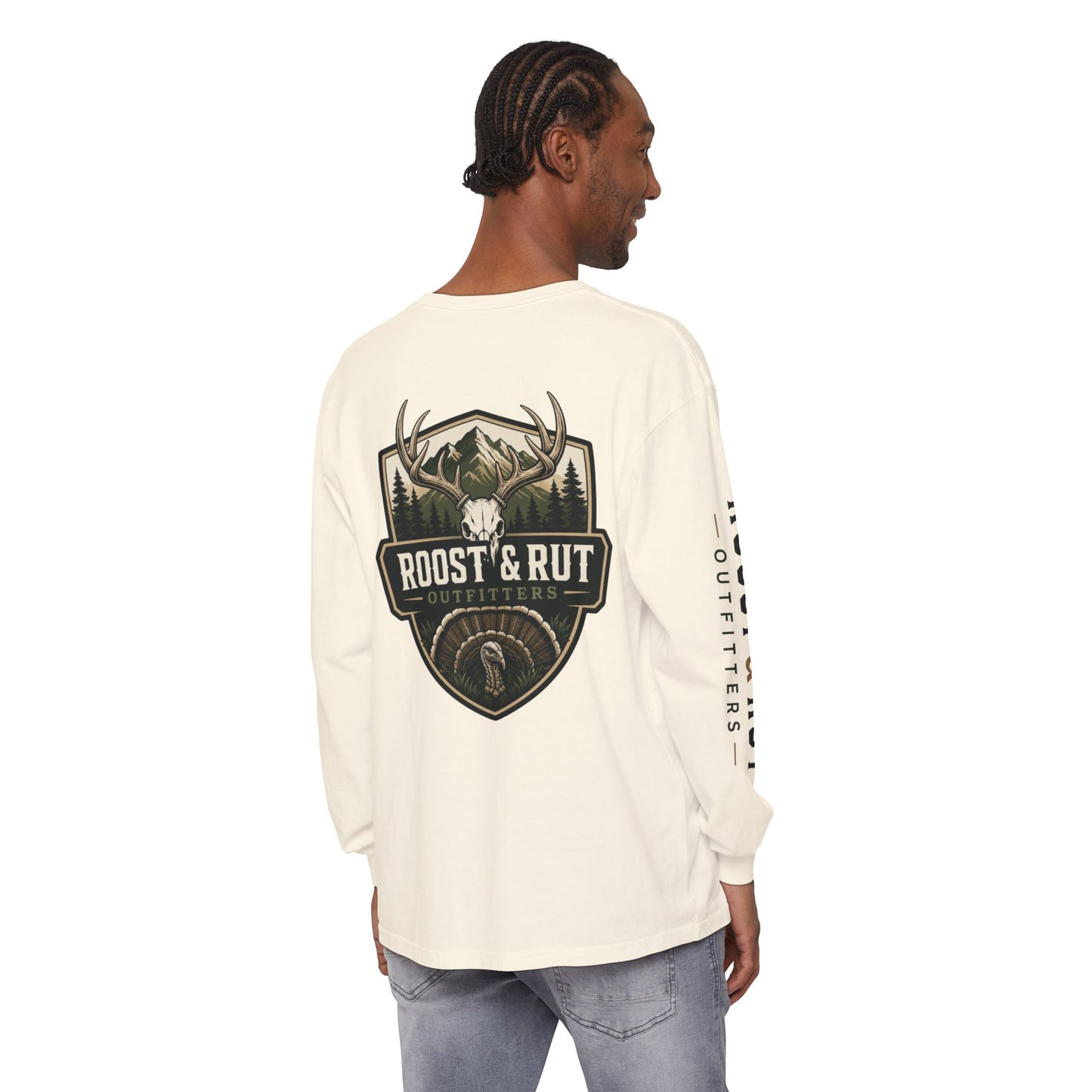 Roost & Rut Outfitters Deer Badge Long Sleeve T‑Shirt