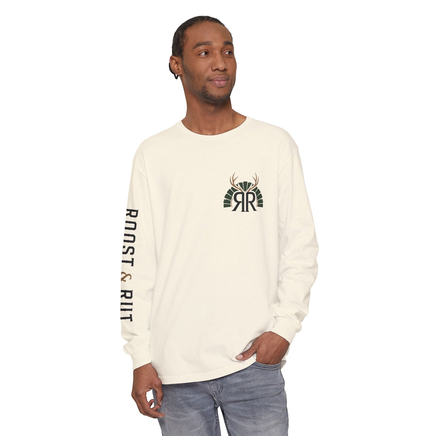 Roost & Rut Outfitters Deer Badge Long Sleeve T‑Shirt