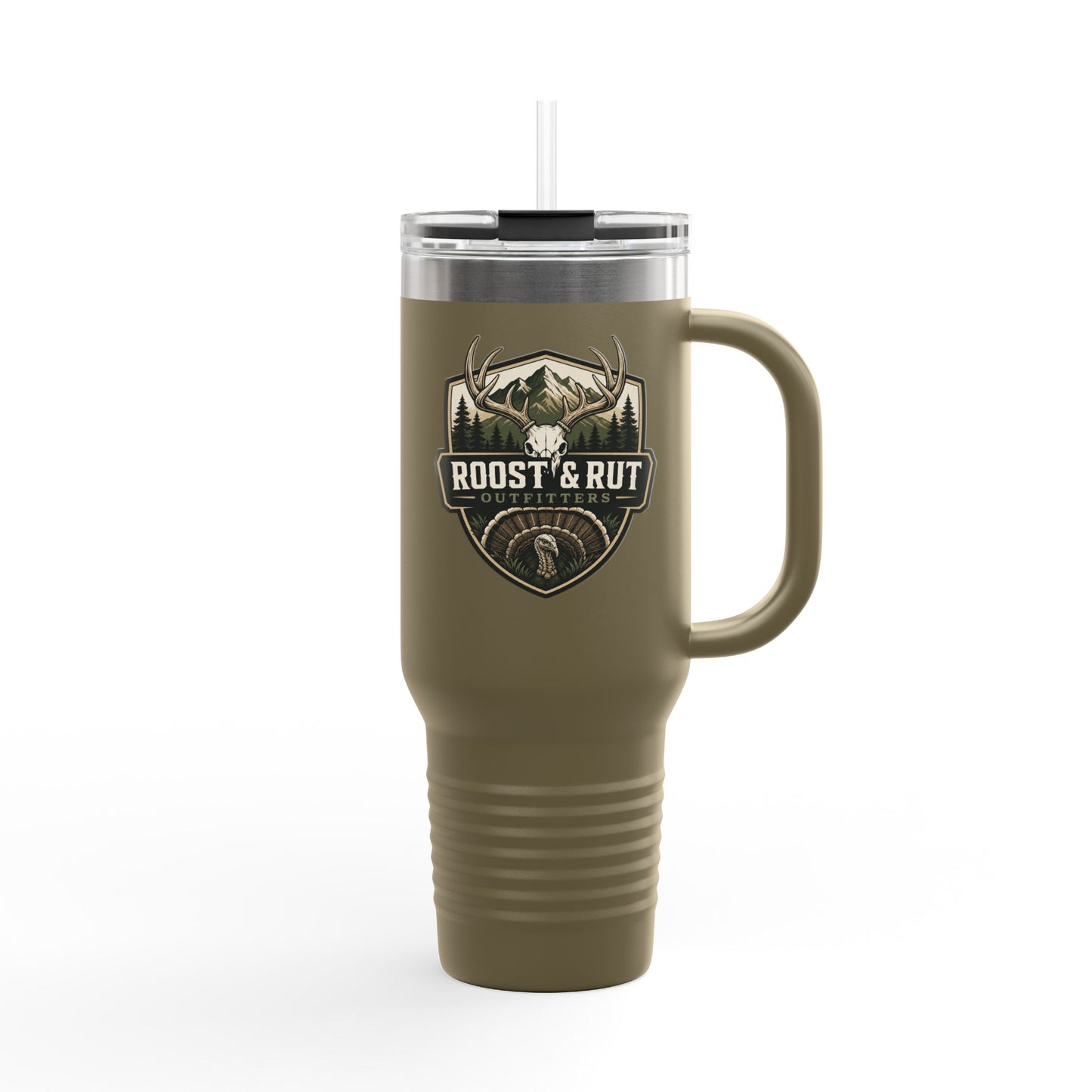 Roost & Rut 40oz Insulated Travel Mug — Outdoor Hunting Camp Tumbler